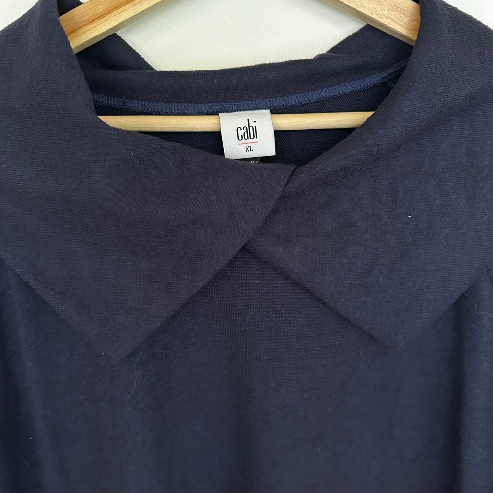 Cabi Round Up Dress Navy XL Western Collar Long Sleeve Tunic Style - Picture 3 of 6